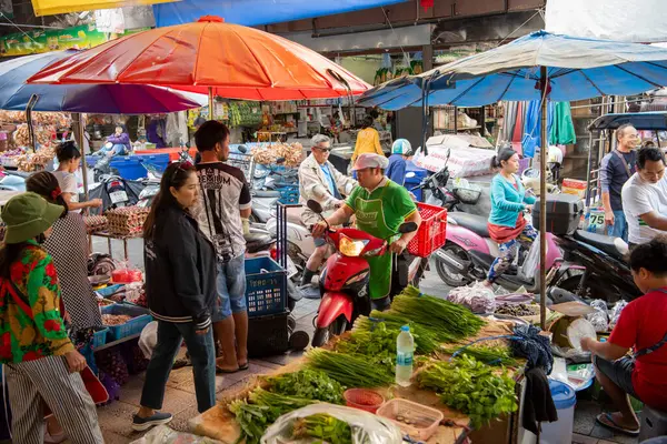 Khon Kaen 'in şehir merkezindeki belediye marketi ve Tayland' daki Khon Kaen ili. Tayland, Khon Kaen, 4 Aralık 2024