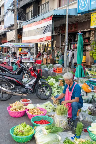 Khon Kaen 'in şehir merkezindeki belediye marketi ve Tayland' daki Khon Kaen ili. Tayland, Khon Kaen, 4 Aralık 2024