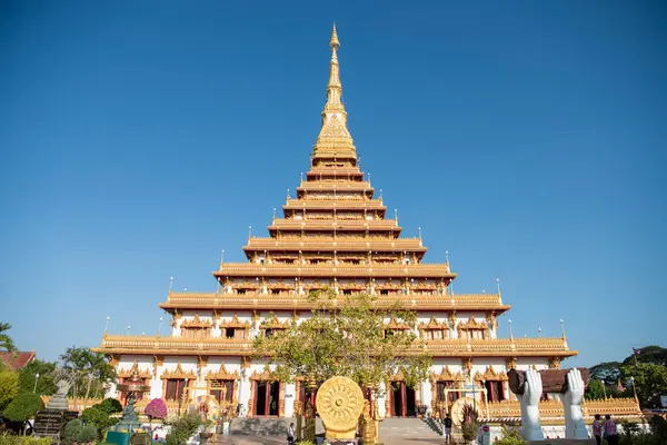 Phra Mahathat Kaen Nakhon, Tayland 'ın Khon Kaen ilinin şehir merkezinde. Tayland, Khon Kaen, 4 Aralık 2024