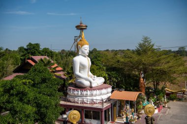 Tayland 'ın Khon Kaen ilindeki Amphoe Phu Wiang' daki Wat Pa Kittiyanusorn 'da bir Buda. Tayland, Khon Kaen, 6 Aralık 2024