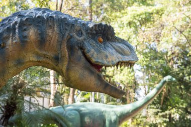Tayland 'ın Khon Kaen ilindeki Amphoe Phu Wiang' daki Phu Wiang Dinozor Müzesi 'nde bir dinozor. Tayland, Khon Kaen, 6 Aralık 2024