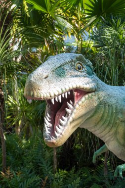 Tayland 'ın Khon Kaen ilindeki Amphoe Phu Wiang' daki Phu Wiang Dinozor Müzesi 'nde bir dinozor. Tayland, Khon Kaen, 6 Aralık 2024