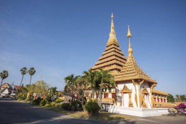 Phra Mahathat Kaen Nakhon, Tayland 'ın Khon Kaen ilinin şehir merkezinde. Tayland, Khon Kaen, 4 Aralık 2024