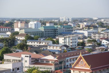 Tayland 'da Khon Kaen ilinin şehir merkezinin manzarası. Tayland, Khon Kaen, 4 Aralık 2024