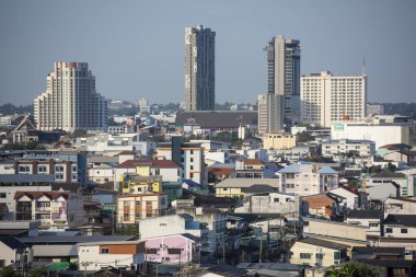 Tayland 'da Khon Kaen ilinin şehir merkezinin manzarası. Tayland, Khon Kaen, 4 Aralık 2024