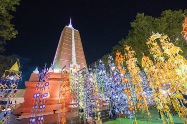 Tayland 'ın Khon Kaen ilinin İpek Fuarı İl Salonu Tapınağı. Tayland, Khon Kaen, 4 Aralık 2024