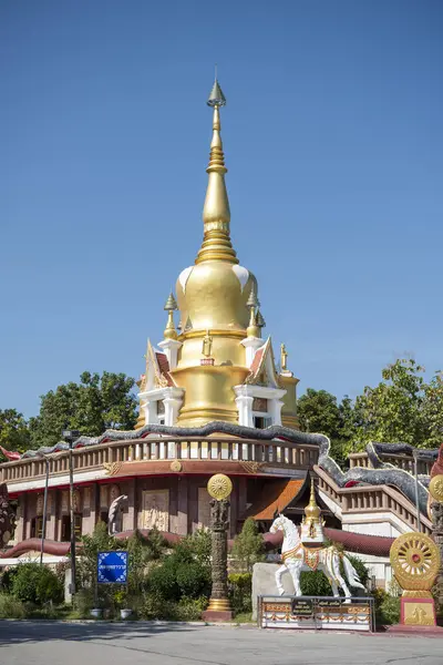 Amphoe Phu Wiang, Wat Pa Kittiyanusorn 'daki Chedi Tayland' ın Khon Kaen ilinde. Tayland, Khon Kaen, 6 Aralık 2024