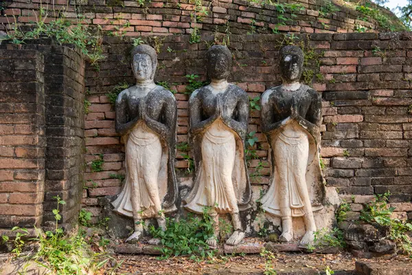 Tayland 'da Chandra Sarayı ve Phitsanulok ilinin yanındaki Wat Wihan Thong tarihi kalıntıları. Tayland, Phitsanulok, 1 Aralık 2024.