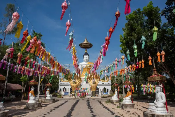 Uttaradit şehrinin Uttaradit kenti yakınlarındaki Wat Khung Taphao 'da Büyük Buda. Tayland, Uttaradit, 26 Kasım 2024.