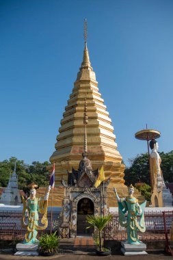 Wat Phra that Chom Chaeng Kuzey Tayland Phrae şehrinde Phrae şehrinde. Tayland, Phrae, Kasım, 23, 2024.