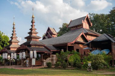 Phrae şehrindeki Wat Chom Sawan Tapınağı ve Kuzey Tayland 'daki Phrae ili. Tayland, Phrae, 24 Kasım 2024.