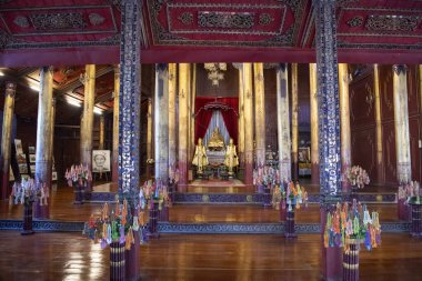 Phrae şehrinde Wat Chom Sawan 'ın içinde ve Kuzey Tayland' da Phrae ilinde. Tayland, Phrae, 24 Kasım 2024.