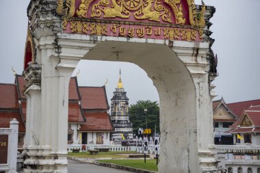 Tayland, Nan: 22 Kasım 2024 - Kuzey Tayland 'da Nan ili yakınlarındaki Wat Bun Yuen.  