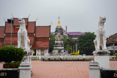 Tayland, Nan: 22 Kasım 2024 - Kuzey Tayland 'da Nan ili yakınlarındaki Wat Bun Yuen.  