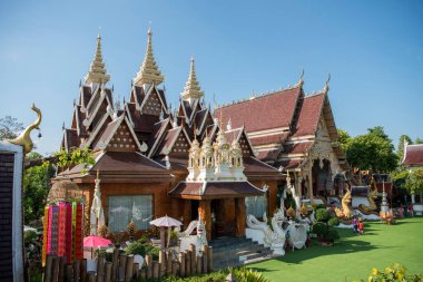 Tayland, Nan: 17 Kasım 2024 - Wat Si Mongkhon veya Wat Kong Kuzey Tayland 'daki Wang Pha Köyü.