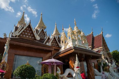 Tayland, Nan: 17 Kasım 2024 - Wat Si Mongkhon veya Wat Kong Kuzey Tayland 'daki Wang Pha Köyü.