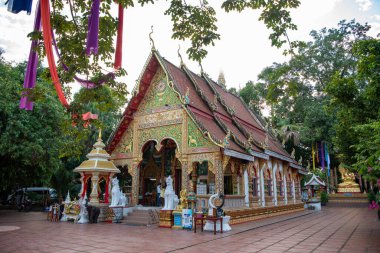 Tayland, Pua: 18 Kasım 2024 - Kuzey Tayland 'ın Nan ilindeki Pua kasabasındaki Wat Phuket Tapınağı.