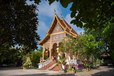 Tayland, Nan: 15 Kasım 2024 - Nan şehrindeki Wat Pranate, Kuzey Tayland.  