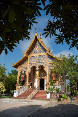 Tayland, Nan: 15 Kasım 2024 - Nan şehrindeki Wat Pranate, Kuzey Tayland.  