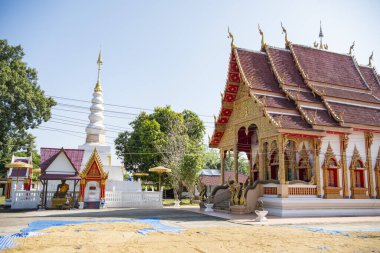Tayland, Nan, Kasım, 15, 2024 - Nan şehrinde Wat Boop Pha Ram, Kuzey Tayland. 