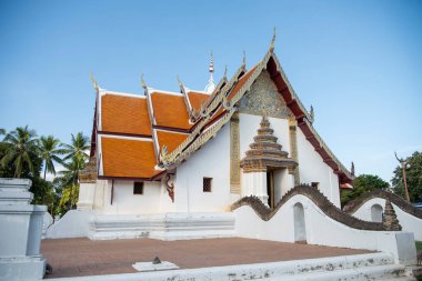 Tayland, Nan: 15 Kasım 2024 - Nan şehrindeki Wat Phumin Kuzey Tayland.  