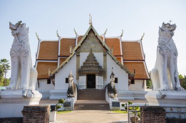 Tayland, Nan: 15 Kasım 2024 - Nan şehrindeki Wat Phumin Kuzey Tayland.  