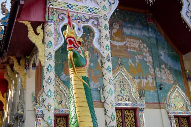 Tayland, Nan: 16 Kasım 2024 - Kuzey Tayland 'ın Nan ilindeki Wat Pal Lueang.  