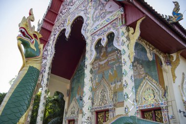 Tayland, Nan: 16 Kasım 2024 - Kuzey Tayland 'ın Nan ilindeki Wat Pal Lueang.  