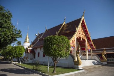 Tayland, Nan: 16 Kasım 2024 - Nan şehrinde Wat Prayaphu, Kuzey Tayland.  