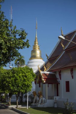 Tayland, Nan: 16 Kasım 2024 - Nan şehrinde Wat Prayaphu, Kuzey Tayland.  