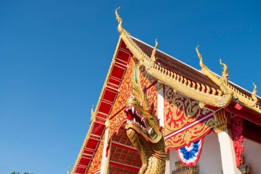 Tayland, Nan: 16 Kasım 2024 - Nan şehrinde Wat Prayaphu, Kuzey Tayland.  