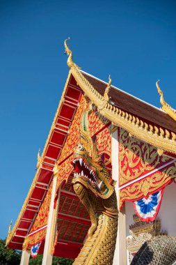 Tayland, Nan: 16 Kasım 2024 - Nan şehrinde Wat Prayaphu, Kuzey Tayland.  