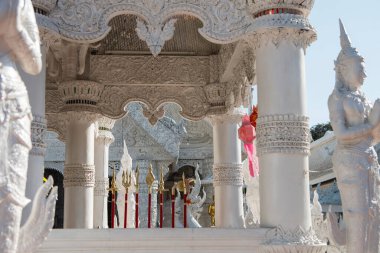 Tayland, Nan: 12 Kasım 2024 - Nan şehrindeki Wat Ming Mueang Kuzey Tayland.  