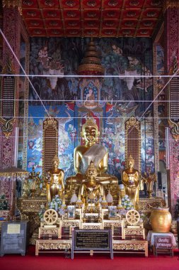 Tayland, Nan: 12 Kasım 2024 - Kuzey Tayland 'ın Nan ilindeki Wat Ming Mueang şehrinde.