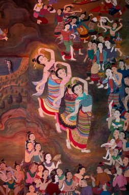 Tayland, Nan: 12 Kasım 2024 - Kuzey Tayland 'ın Nan ilindeki Wat Ming Mueang şehrinde.