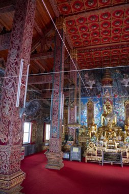 Tayland, Nan: 12 Kasım 2024 - Kuzey Tayland 'ın Nan ilindeki Wat Ming Mueang şehrinde.