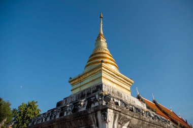 Tayland, Nan: 12 Kasım 2024 - Wat Phra Chang Kham Worawihan Kuzey Tayland 'da Nan şehrinde.  