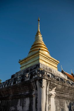 Tayland, Nan: 12 Kasım 2024 - Wat Phra Chang Kham Worawihan Kuzey Tayland 'da Nan şehrinde.  