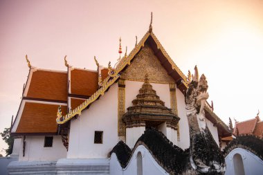 Tayland, Nan: 12 Kasım 2024 - Nan şehrindeki Wat Phumin Kuzey Tayland.  