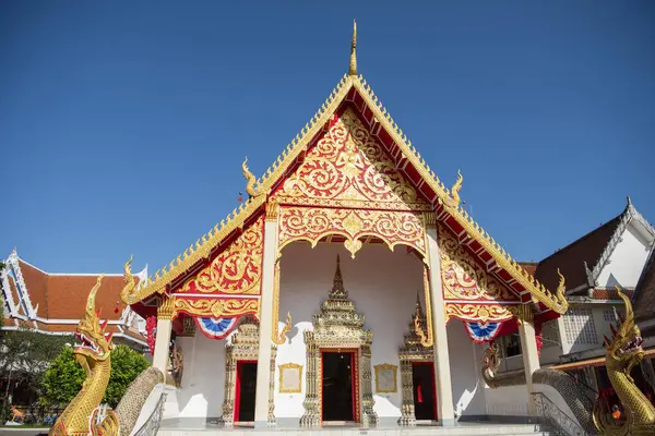 Tayland, Nan: 16 Kasım 2024 - Nan şehrinde Wat Prayaphu, Kuzey Tayland.  