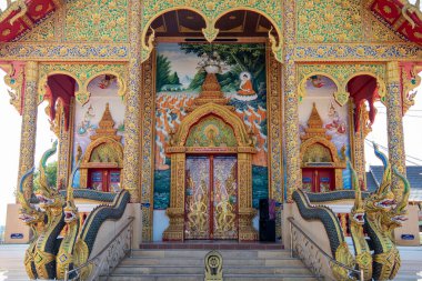 Tayland, Nan, Kasım, 15, 2024 - Nan şehrinde Wat Boop Pha Ram, Kuzey Tayland. 