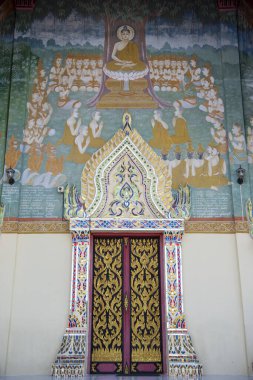 Tayland, Nan: 16 Kasım 2024 - Kuzey Tayland 'ın Nan ilindeki Wat Pal Lueang.  