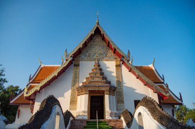 Tayland, Nan: 12 Kasım 2024 - Nan şehrindeki Wat Phumin Kuzey Tayland.  