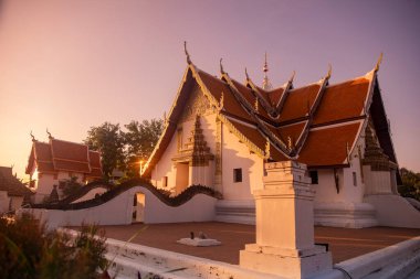 Tayland, Nan: 12 Kasım 2024 - Nan şehrindeki Wat Phumin Kuzey Tayland.  