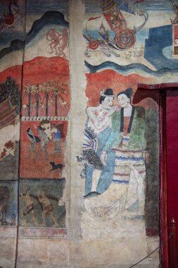 Tayland, Nan: 13 Kasım 2024 - Nan şehrindeki Wat Phumin Kuzey Tayland.