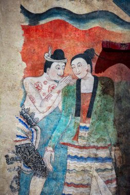 Tayland, Nan: 13 Kasım 2024 - Nan şehrindeki Wat Phumin Kuzey Tayland.