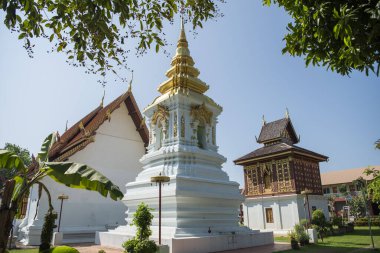 Tayland, Nan: 13 Kasım 2024 - Nan şehrindeki Wat Hua Kuang Kuzey Tayland.  