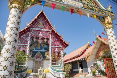 Tayland, Nan: 13 Kasım 2024 - Nan şehrindeki Wat Sri Montien, Kuzey Tayland.  