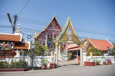 Tayland, Nan: 13 Kasım 2024 - Nan şehrindeki Wat Sri Montien, Kuzey Tayland.  