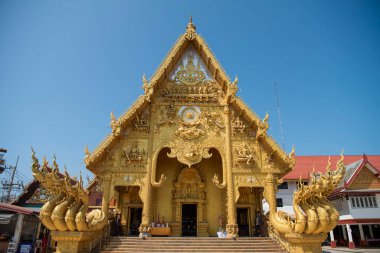 Tayland, Nan: 13 Kasım 2024 - Nan şehrinde Wat Sri Phan Ton, Kuzey Tayland.  